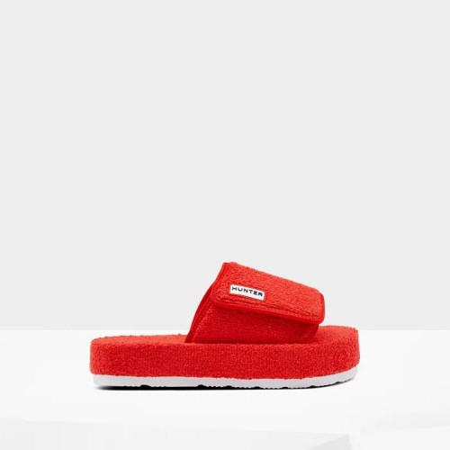 Hunter Original Terry Towelling Beach Platform Adjustable Slides (Z104O) Ireland